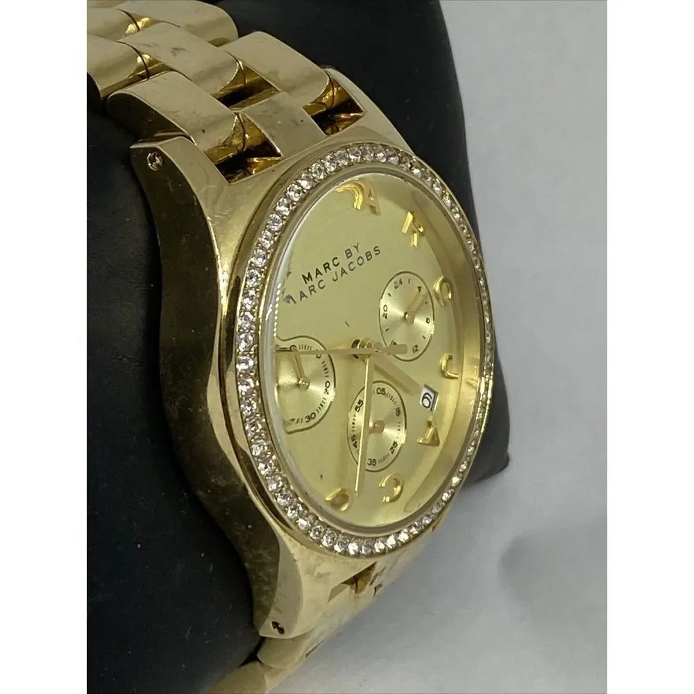 Marc Jacobs MBM3105 Women's Gold Stainless Steel Analog Dial Quartz Watch XX899
